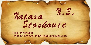 Nataša Stošković vizit kartica